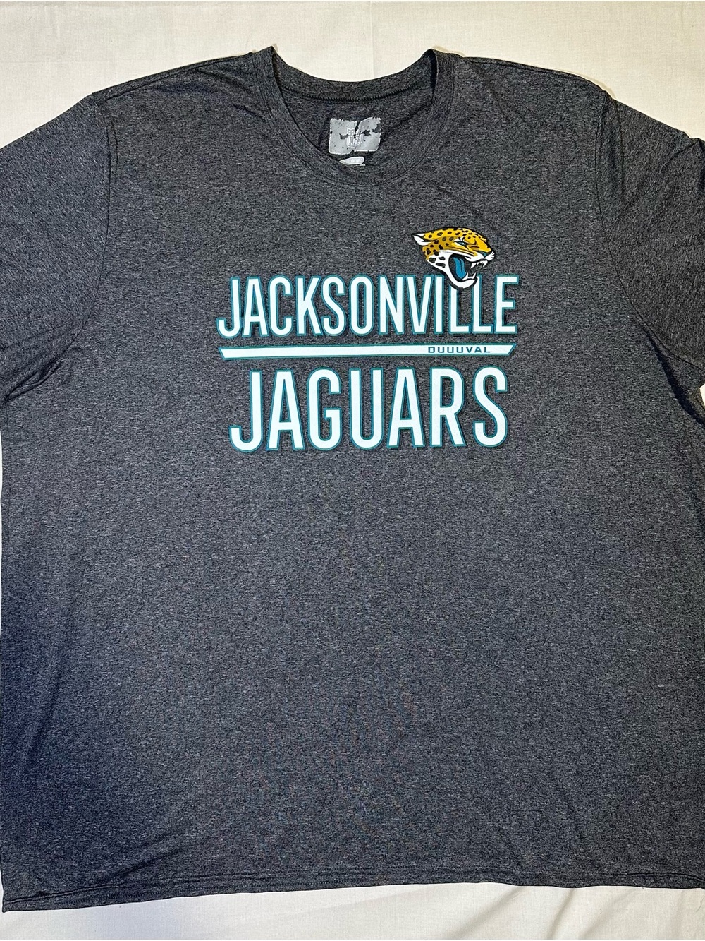 Jacksonville Jaguars Kids Short-Sleeve Tee - Charcoal with Teal & Gold Logo